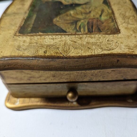 Vtg 60's Jewelry Box Dr Zhivago Laura's Theme Mele The Lute Player - Picture 2 of 16